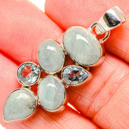 Aquamarine Pendants handcrafted by Ana Silver Co - PD35491