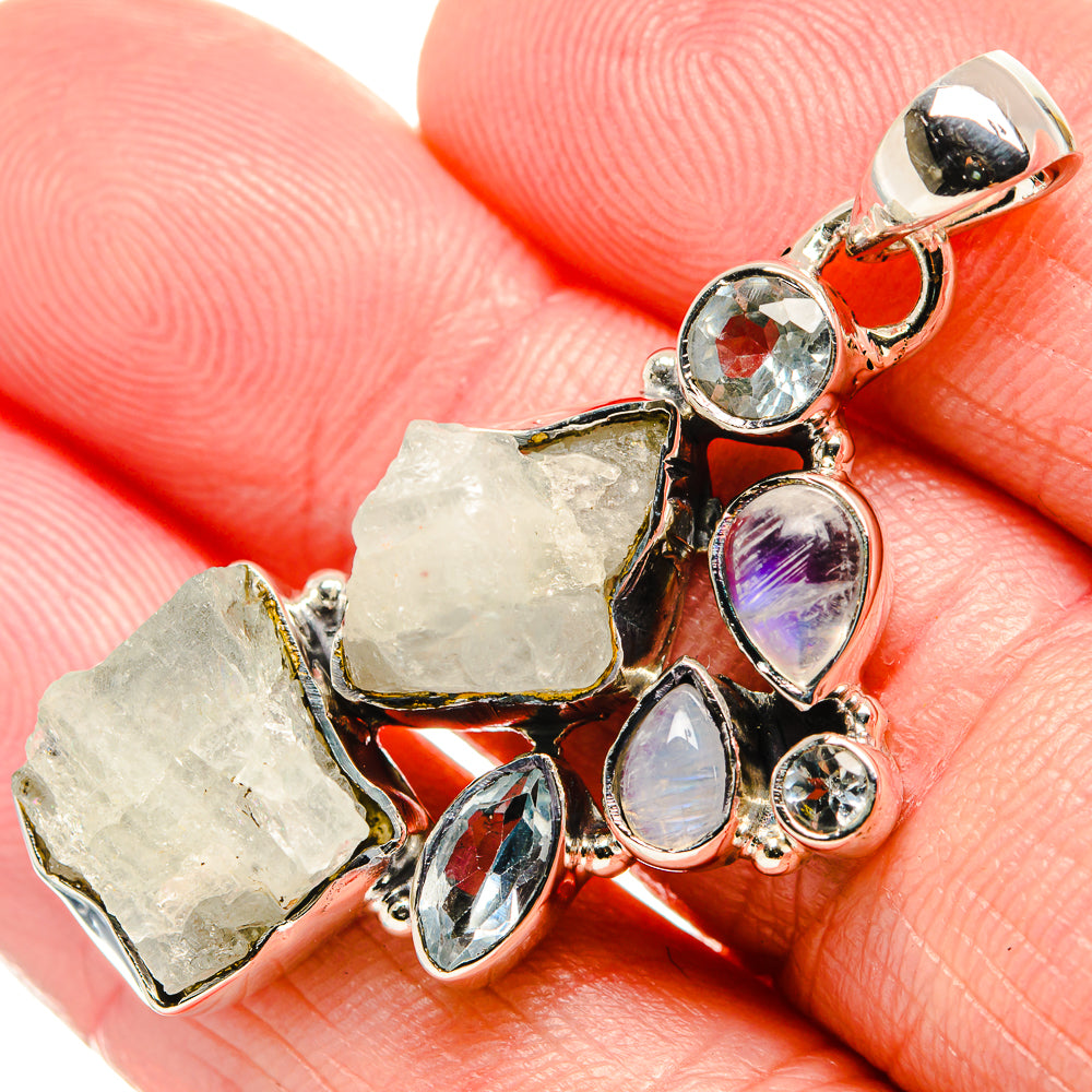 Aquamarine Pendants handcrafted by Ana Silver Co - PD35494