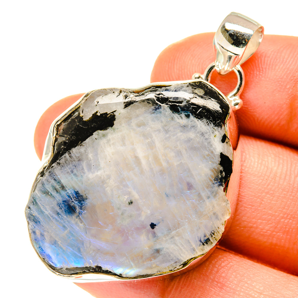Rainbow Moonstone Pendants handcrafted by Ana Silver Co - PD3550