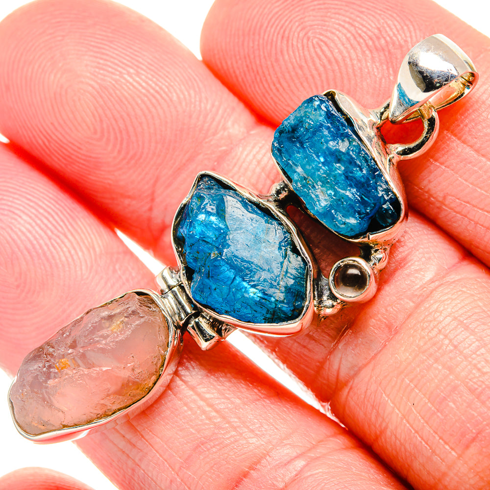 Blue Fluorite Pendants handcrafted by Ana Silver Co - PD35504