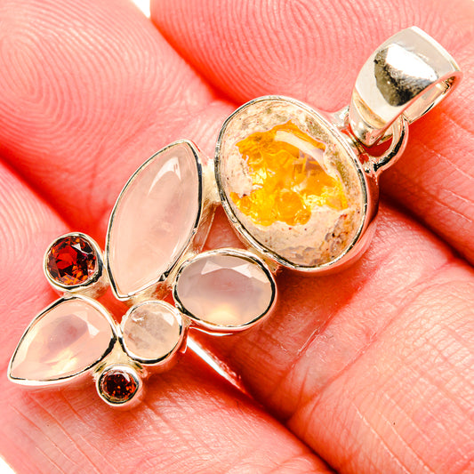 Mexican Fire Opal Pendants handcrafted by Ana Silver Co - PD35507