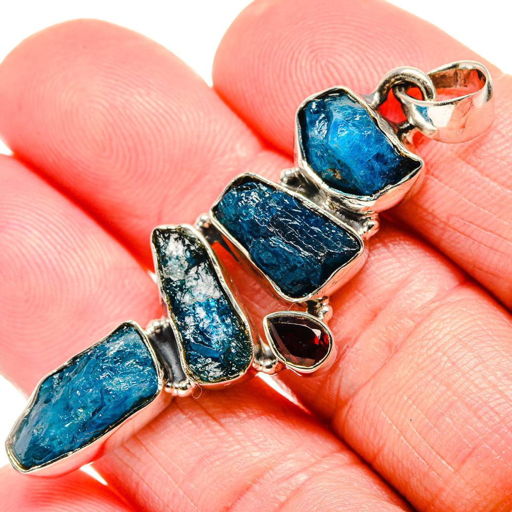 Blue Fluorite Pendants handcrafted by Ana Silver Co - PD35508