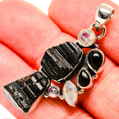Black Tourmaline Pendants handcrafted by Ana Silver Co - PD35543