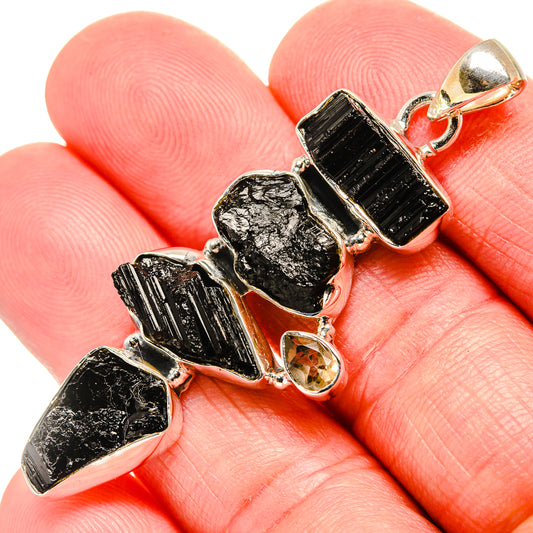 Black Tourmaline Pendants handcrafted by Ana Silver Co - PD35545
