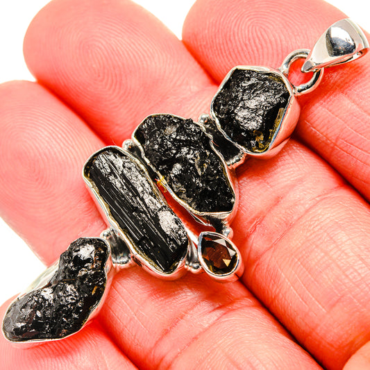 Black Tourmaline Pendants handcrafted by Ana Silver Co - PD35555