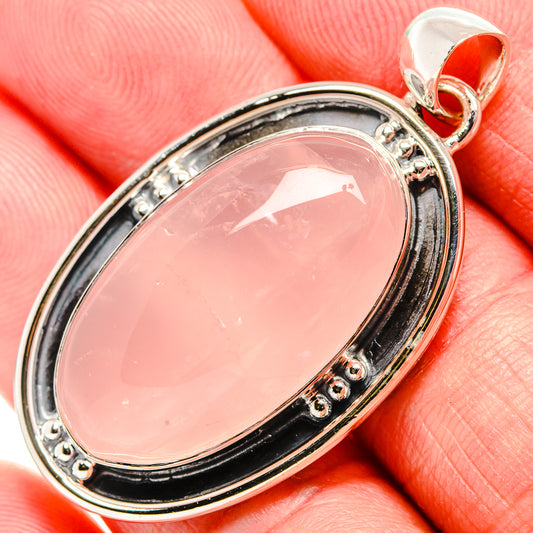 Rose Quartz Pendants handcrafted by Ana Silver Co - PD35558