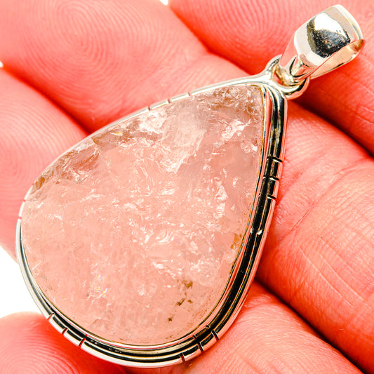 Rose Quartz Pendants handcrafted by Ana Silver Co - PD35563