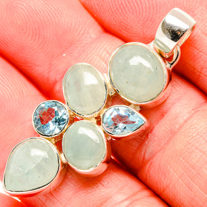 Aquamarine Pendants handcrafted by Ana Silver Co - PD35574