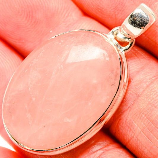 Rose Quartz Pendants handcrafted by Ana Silver Co - PD35576