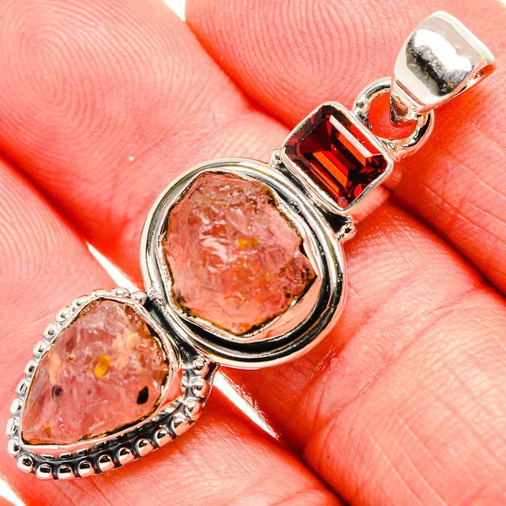 Rose Quartz Pendants handcrafted by Ana Silver Co - PD35580