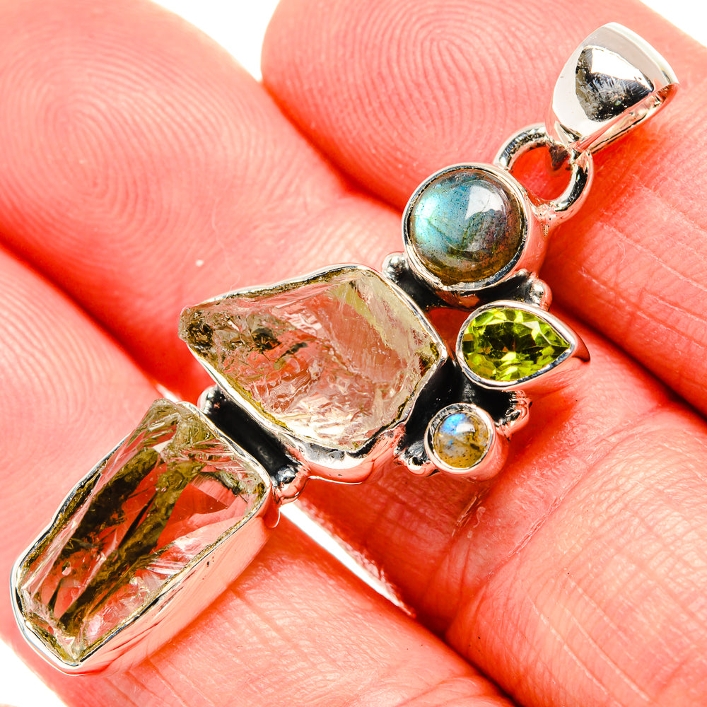 Green Amethyst Pendants handcrafted by Ana Silver Co - PD35581