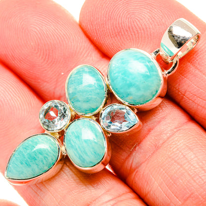 Amazonite Pendants handcrafted by Ana Silver Co - PD35585