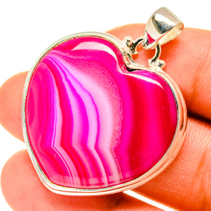 Pink Botswana Agate Pendants handcrafted by Ana Silver Co - PD3559