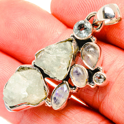 Aquamarine Pendants handcrafted by Ana Silver Co - PD35600