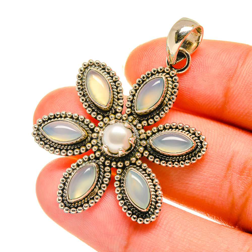 Aqua Chalcedony Pendants handcrafted by Ana Silver Co - PD3561
