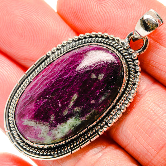 Ruby Zoisite Pendants handcrafted by Ana Silver Co - PD35616