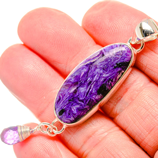 Charoite Pendants handcrafted by Ana Silver Co - PD35623