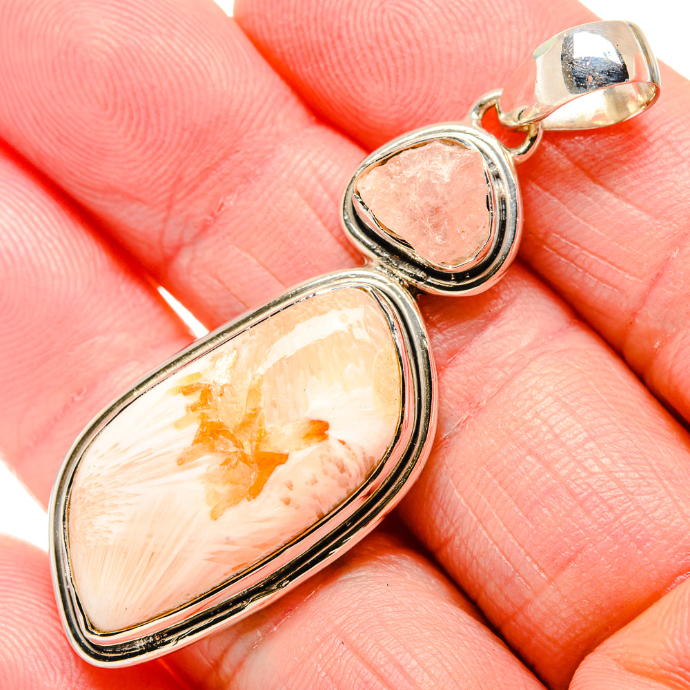 Scolecite Pendants handcrafted by Ana Silver Co - PD35637