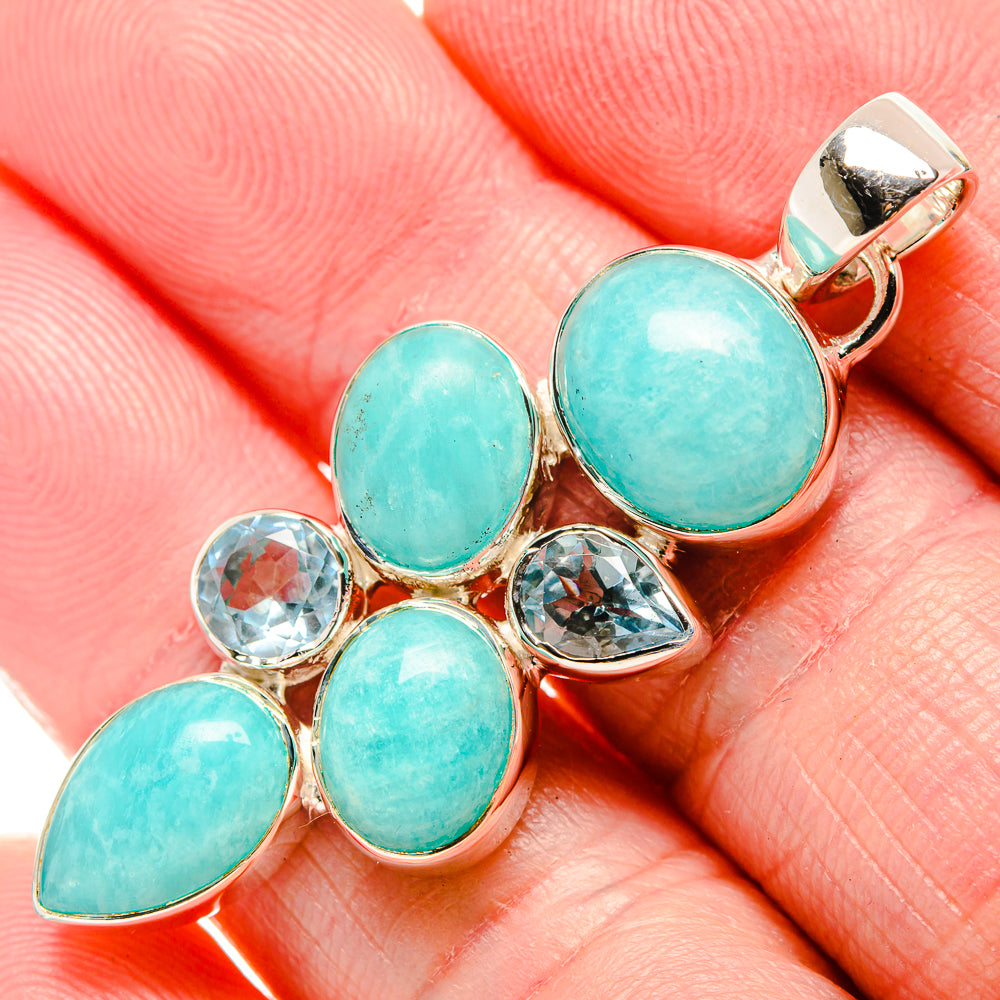 Amazonite Pendants handcrafted by Ana Silver Co - PD35638