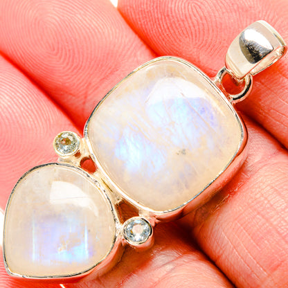 Rainbow Moonstone Pendants handcrafted by Ana Silver Co - PD35668