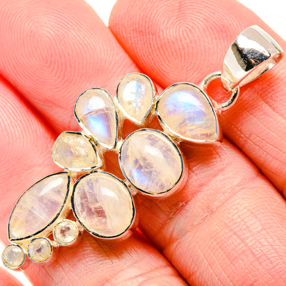 Rainbow Moonstone Pendants handcrafted by Ana Silver Co - PD35669