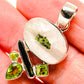 Green Tourmaline In Quartz Pendants handcrafted by Ana Silver Co - PD35674