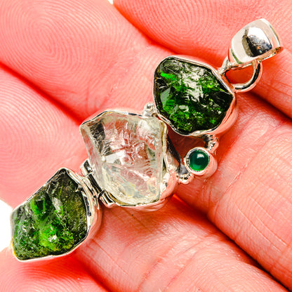Chrome Diopside Pendants handcrafted by Ana Silver Co - PD35677