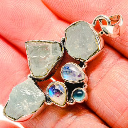 Aquamarine Pendants handcrafted by Ana Silver Co - PD35679
