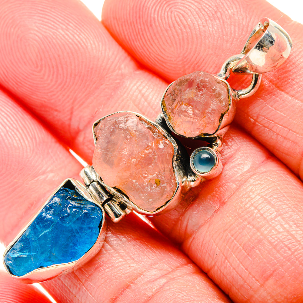 Rose Quartz Pendants handcrafted by Ana Silver Co - PD35692