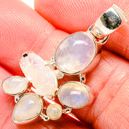 Rainbow Moonstone Pendants handcrafted by Ana Silver Co - PD35694