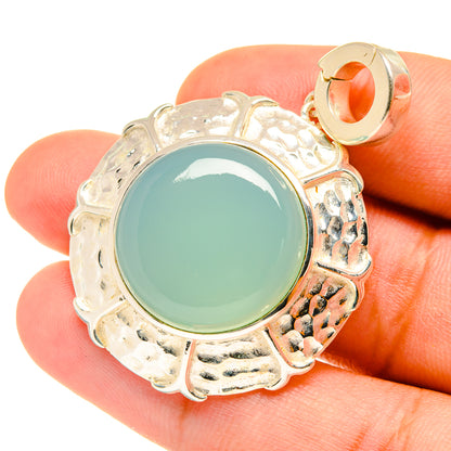 Aqua Chalcedony Pendants handcrafted by Ana Silver Co - PD3570