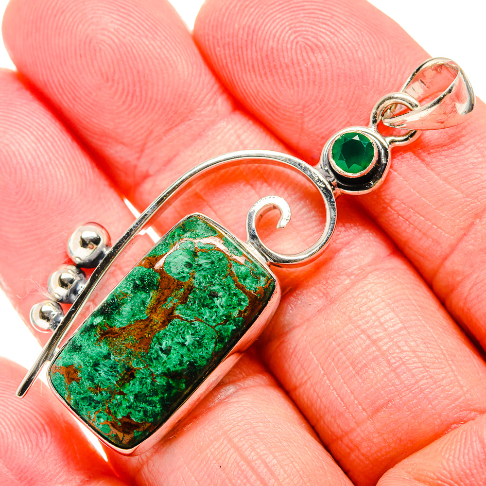 Malachite Pendants handcrafted by Ana Silver Co - PD35719
