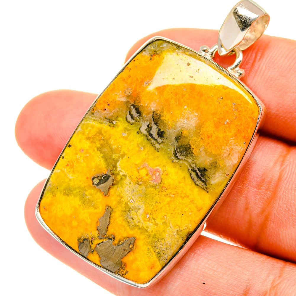 Bumble Bee Jasper Pendants handcrafted by Ana Silver Co - PD3572