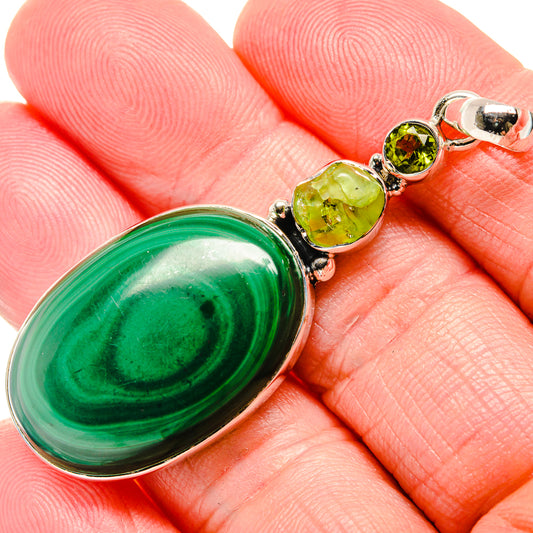Malachite Pendants handcrafted by Ana Silver Co - PD35726