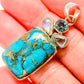 Blue Copper Composite Turquoise Pendants handcrafted by Ana Silver Co - PD35747