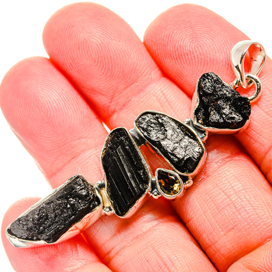 Black Tourmaline Pendants handcrafted by Ana Silver Co - PD35750