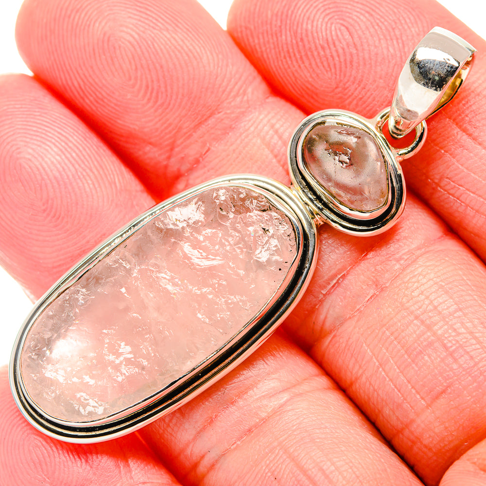 Rose Quartz Pendants handcrafted by Ana Silver Co - PD35759