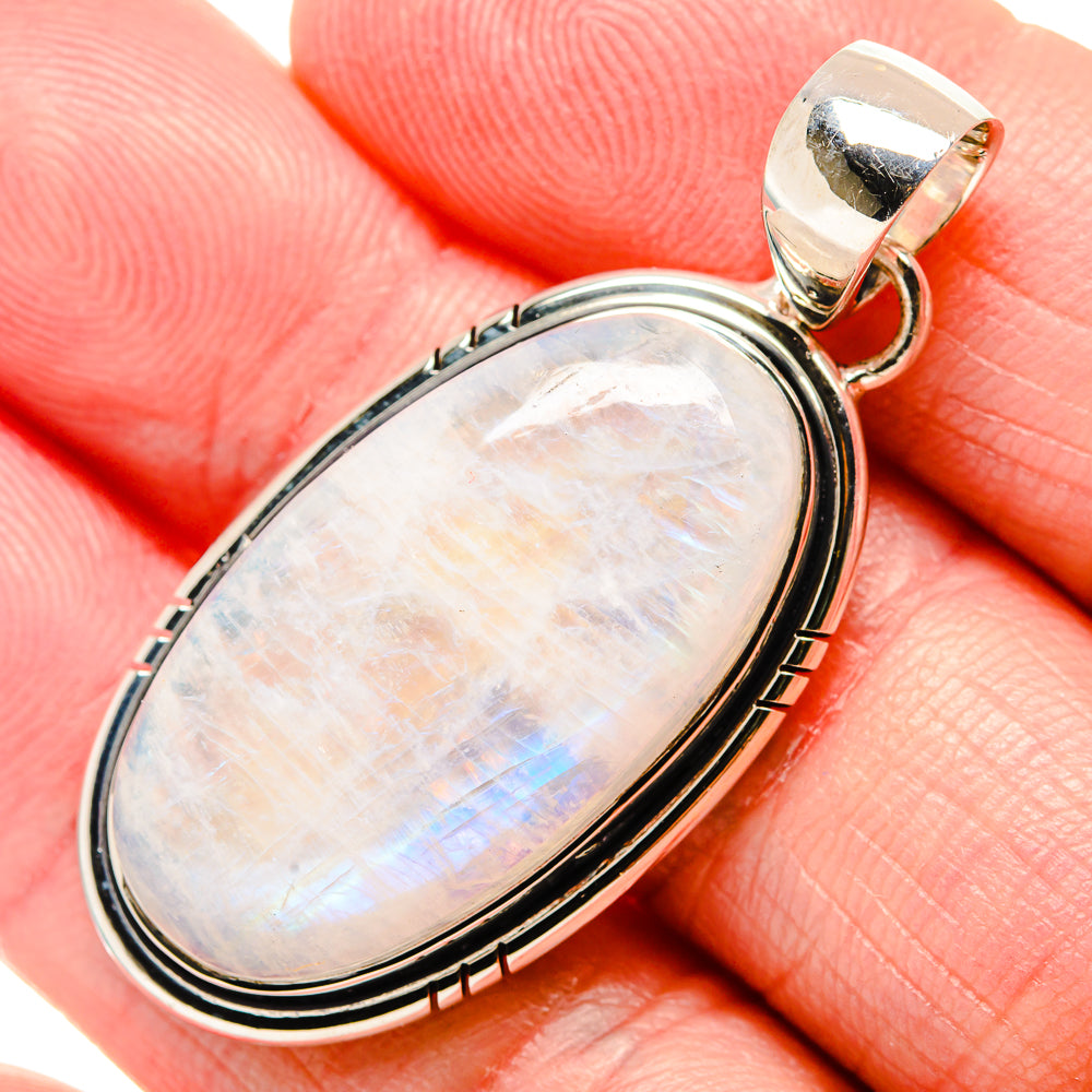 Rainbow Moonstone Pendants handcrafted by Ana Silver Co - PD35763