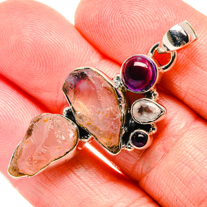 Rose Quartz Pendants handcrafted by Ana Silver Co - PD35791