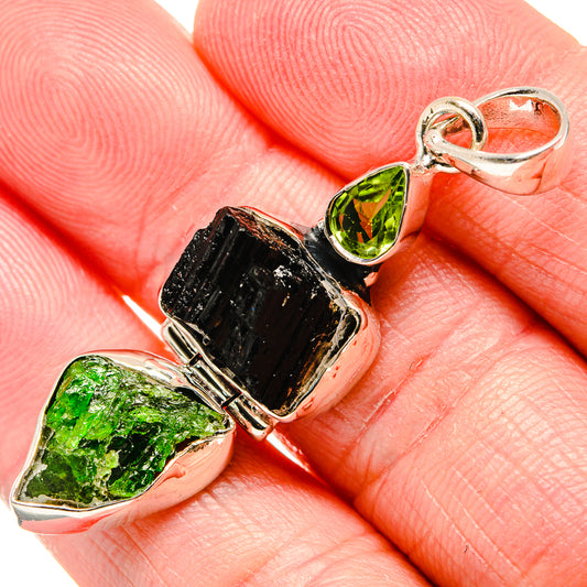 Black Tourmaline Pendants handcrafted by Ana Silver Co - PD35796