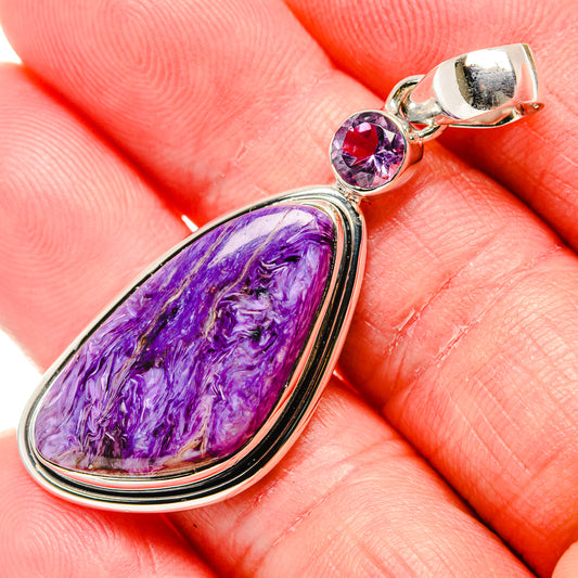 Charoite Pendants handcrafted by Ana Silver Co - PD35843