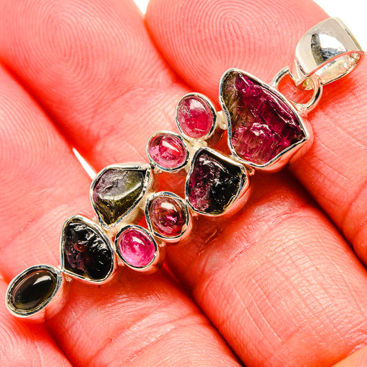 Pink Tourmaline Pendants handcrafted by Ana Silver Co - PD35864