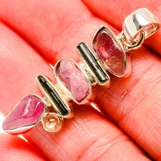 Pink Tourmaline Pendants handcrafted by Ana Silver Co - PD35866