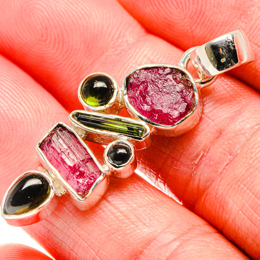 Pink Tourmaline Pendants handcrafted by Ana Silver Co - PD35867