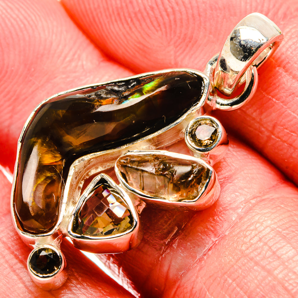Mexican Fire Agate Pendants handcrafted by Ana Silver Co - PD35869