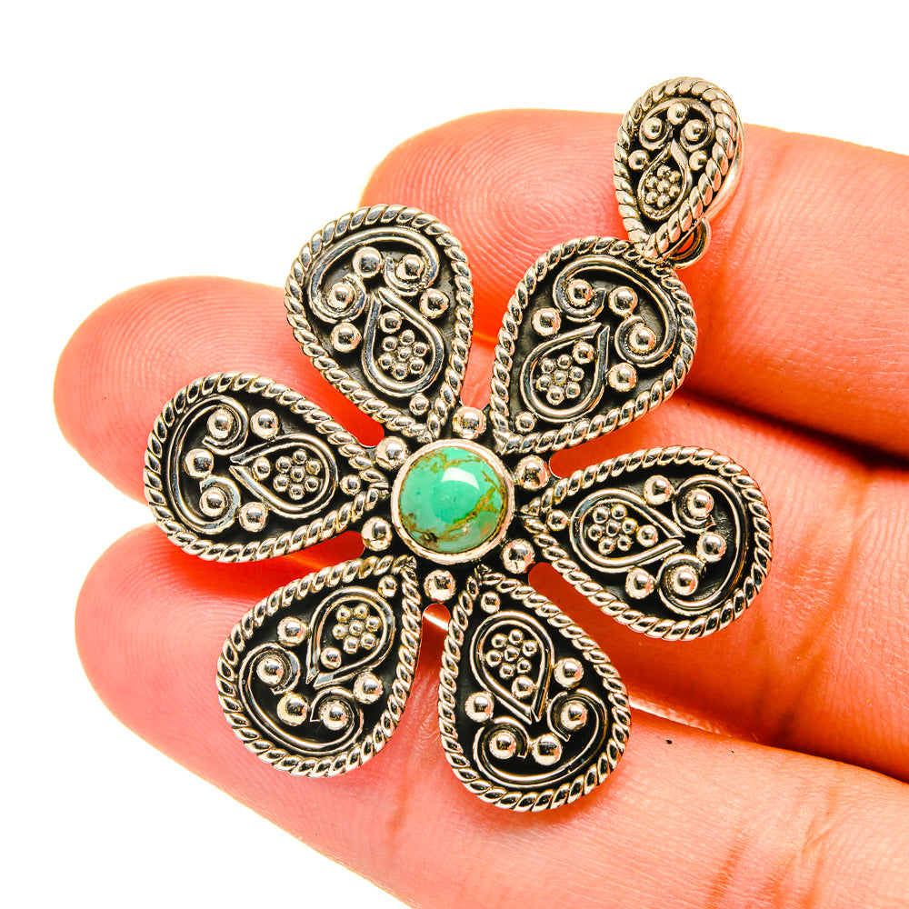 Tibetan Turquoise Pendants handcrafted by Ana Silver Co - PD3587