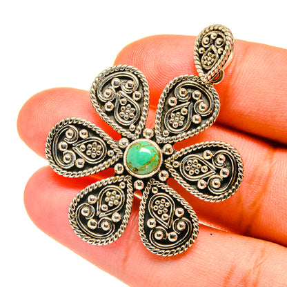 Tibetan Turquoise Pendants handcrafted by Ana Silver Co - PD3587