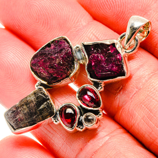Pink Tourmaline Pendants handcrafted by Ana Silver Co - PD35880