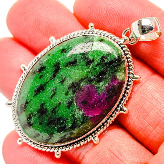 Ruby Zoisite Pendants handcrafted by Ana Silver Co - PD35893