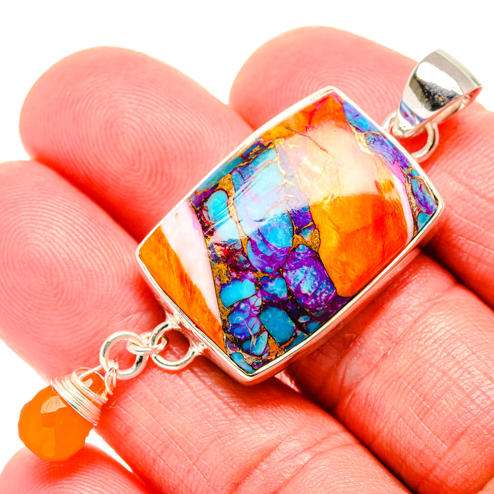 Spiny Oyster Turquoise Pendants handcrafted by Ana Silver Co - PD35897
